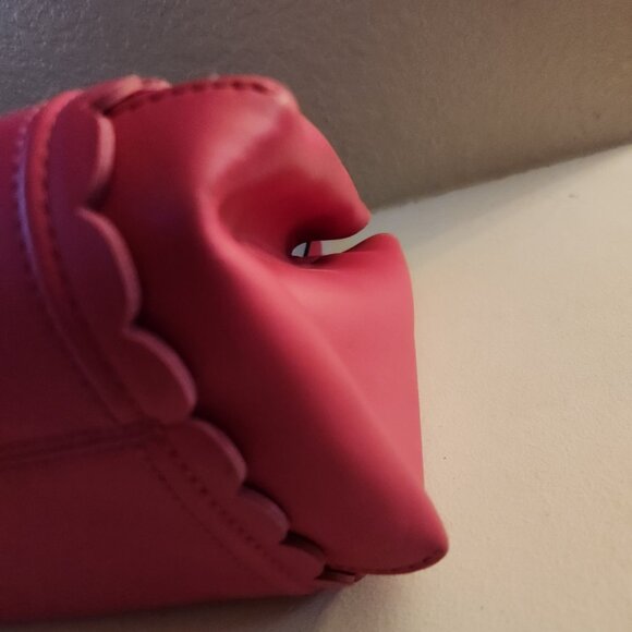 Nwot Kate Spade NY Linzi Pink Leather Scalloped Satchel Tote Purse - Picture 8 of 14